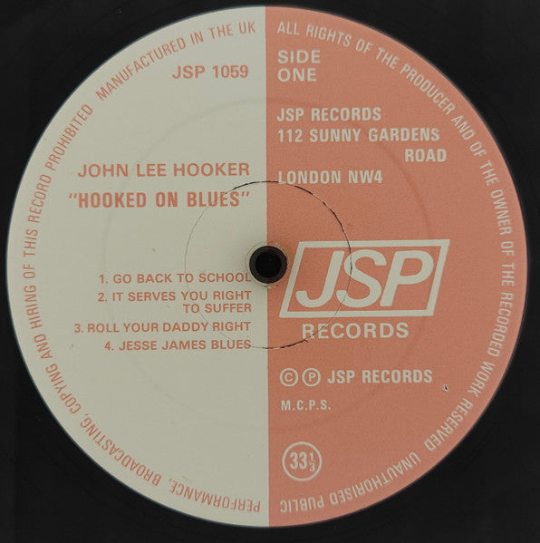 John Lee Hooker : Hookered On Blues (LP, Album)