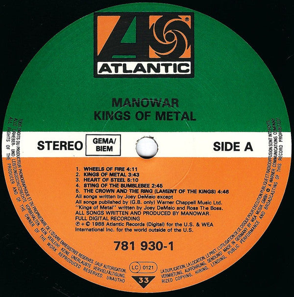 Manowar : Kings Of Metal (LP, Album)