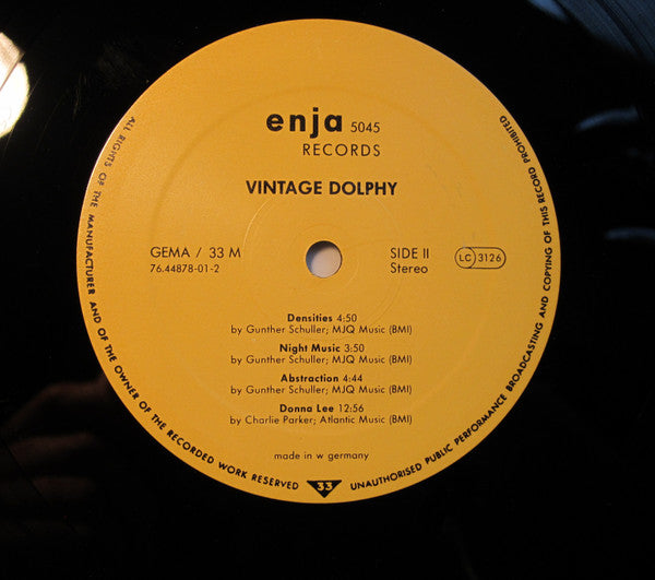 Eric Dolphy ~ Vintage Dolphy (Vinyl) - Djungel & Jazz