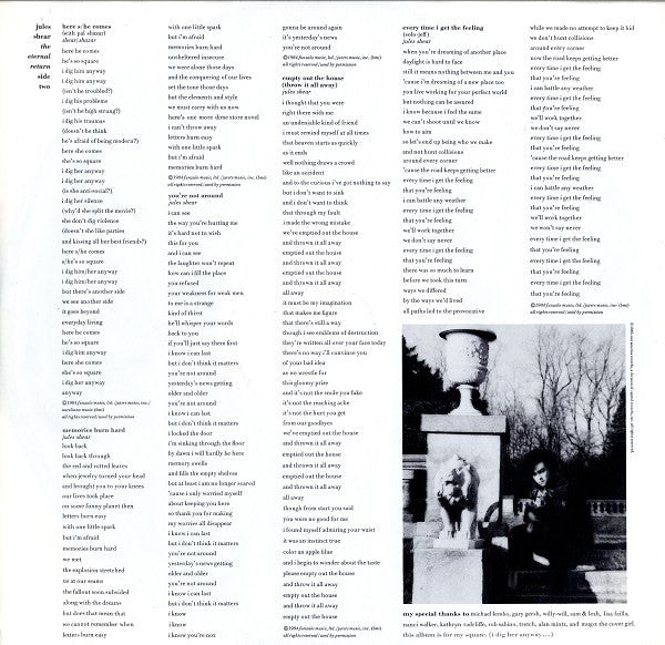 Jules Shear : The Eternal Return (LP, Album)