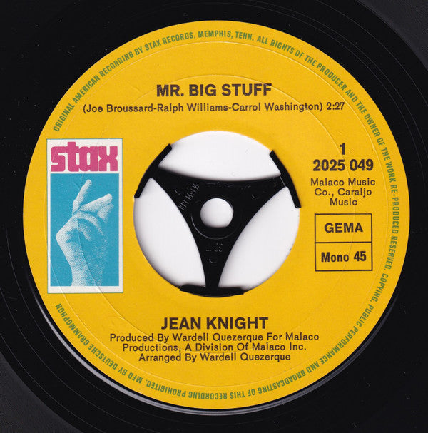 Jean Knight ~ Mr. Big Stuff / Why I Keep Living These Memories (Vinyl) - Djungel & Jazz