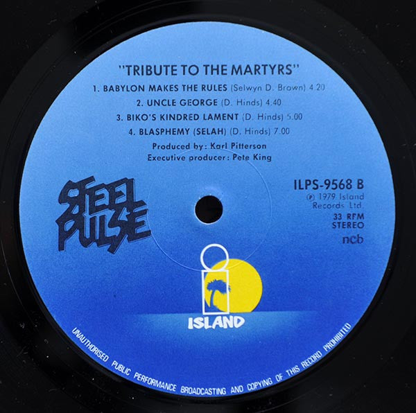 Steel Pulse : Tribute To The Martyrs (LP, Album)