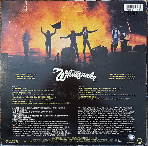 Whitesnake : Live... In The Heart Of The City (LP, Album, RE, Spe)