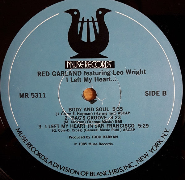 Red Garland Featuring Leo Wright ~ I Left My Heart... (Vinyl) - Djungel & Jazz