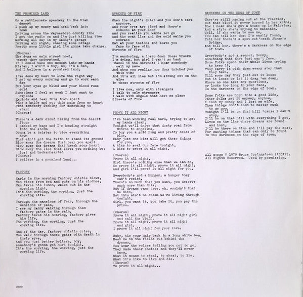 Bruce Springsteen ~ Darkness On The Edge Of Town (Vinyl) - Djungel & Jazz