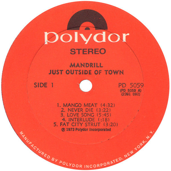 Mandrill ~ Just Outside Of Town (Vinyl) - Djungel & Jazz
