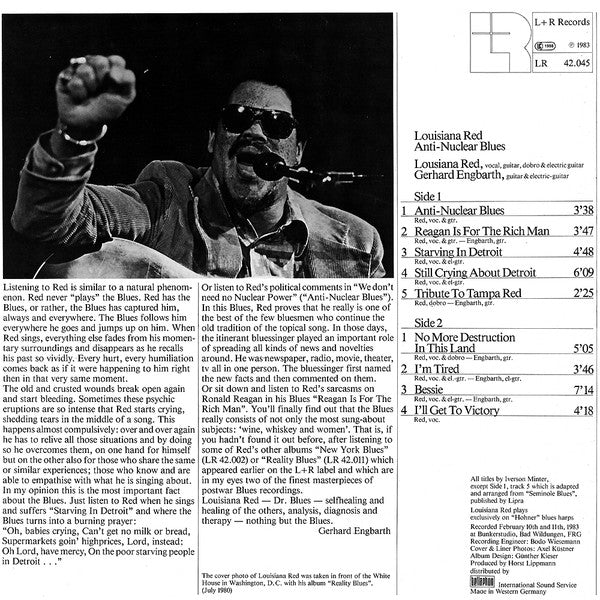 Louisiana Red ~ Anti-Nuclear Blues (Vinyl) - Djungel & Jazz