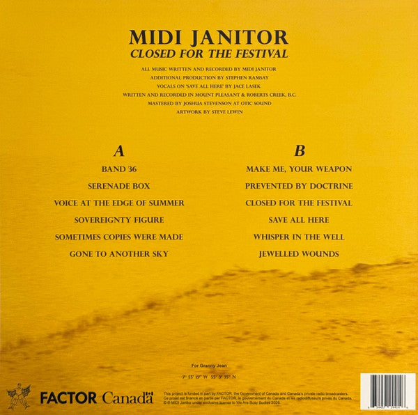 MIDI Janitor ~ Closed For The Festival (Vinyl) - Djungel & Jazz