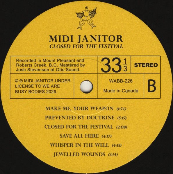 MIDI Janitor ~ Closed For The Festival (Vinyl) - Djungel & Jazz
