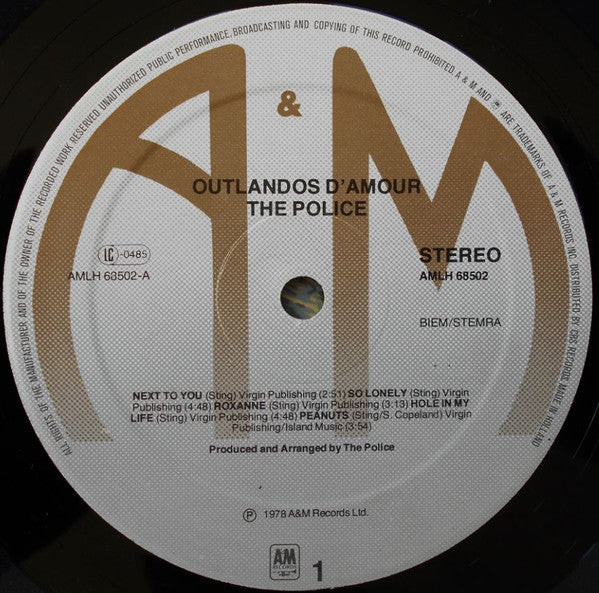 The Police ~ Outlandos D'Amour (Vinyl) - Djungel & Jazz
