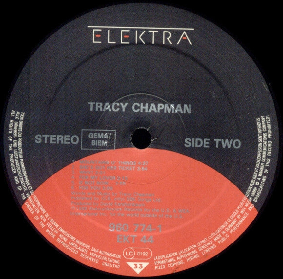 Tracy Chapman ~ Tracy Chapman (Vinyl) - Djungel & Jazz