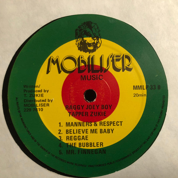 Tapper Zukie : Raggy Joey Boy (LP, Album)