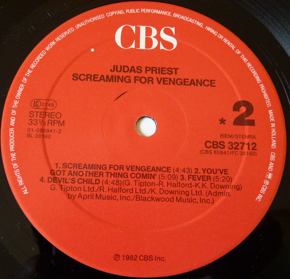 Judas Priest ~ Screaming For Vengeance (Vinyl) - Djungel & Jazz