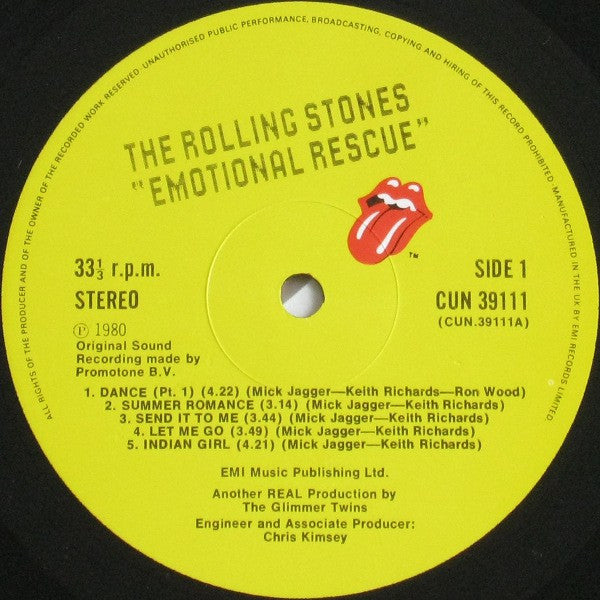 The Rolling Stones ~ Emotional Rescue (Vinyl) - Djungel & Jazz