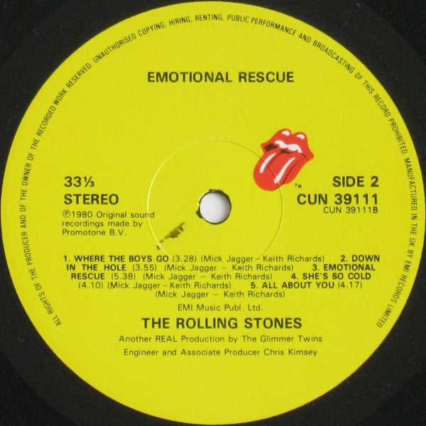 The Rolling Stones ~ Emotional Rescue (Vinyl) - Djungel & Jazz