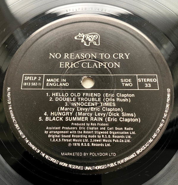 Eric Clapton ~ No Reason To Cry (Vinyl) - Djungel & Jazz