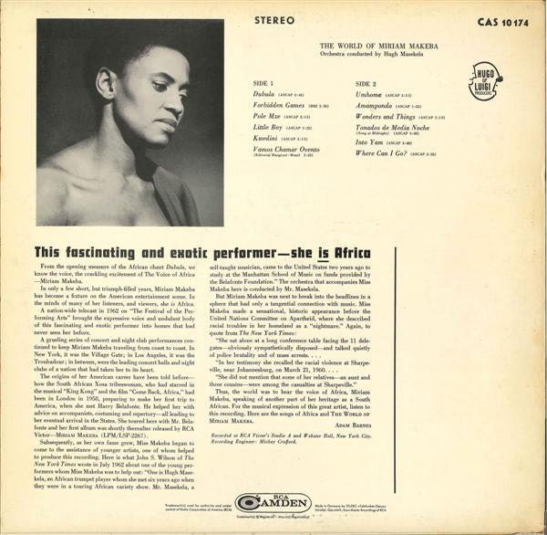 Miriam Makeba ~ The World Of Miriam Makeba (Vinyl) - Djungel & Jazz