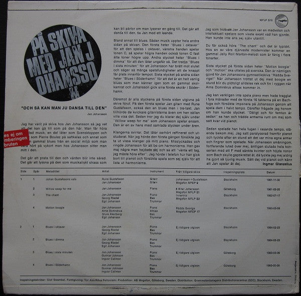 Jan Johansson ~ På Skiva Med Jan Johansson (Vinyl) - Djungel & Jazz