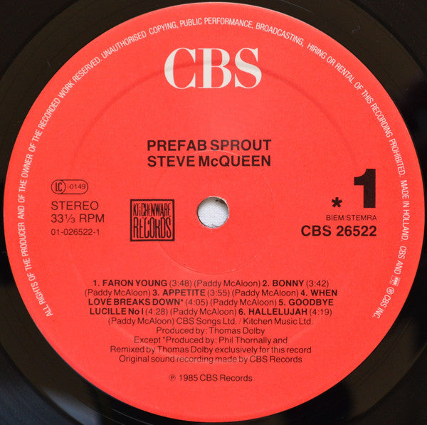 Prefab Sprout ~ Steve McQueen (Vinyl) - Djungel & Jazz