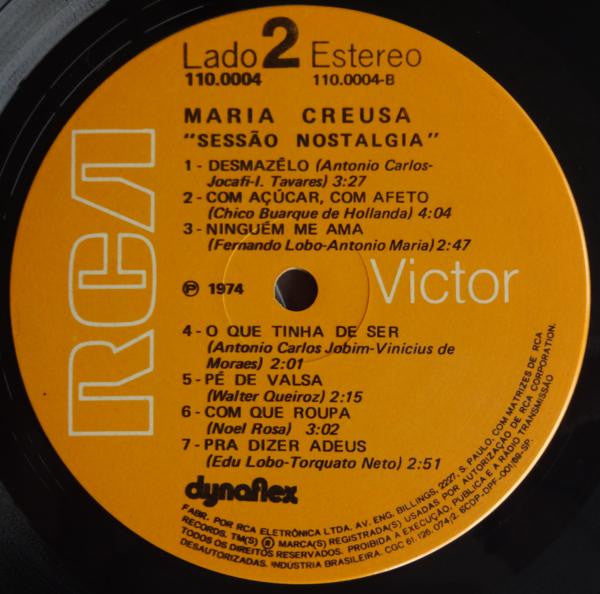 Maria Creuza : Sessão Nostalgia (LP, Album, Gat)