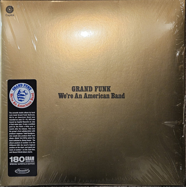 Grand Funk Railroad : We're An American Band (LP, Album, RE, S/Edition, Gol)