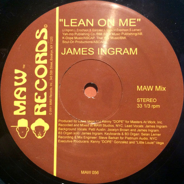 James Ingram : Lean On Me (12")