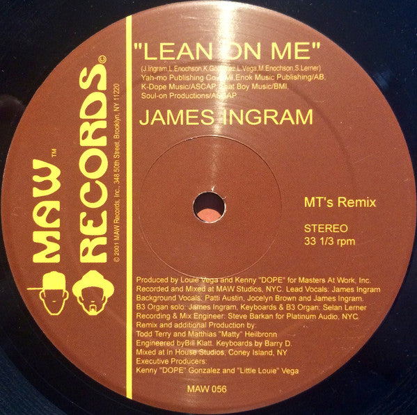 James Ingram : Lean On Me (12")