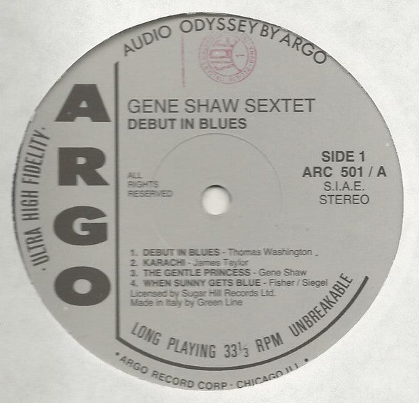 Gene Shaw Sextet ~ Debut In Blues (Vinyl) - Djungel & Jazz