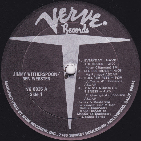 Jimmy Witherspoon & Ben Webster ~ Previously Unreleased Recordings (Vinyl) - Djungel & Jazz