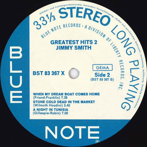 Jimmy Smith ~ Jimmy Smith's Greatest Hits 2 (Vinyl) - Djungel & Jazz