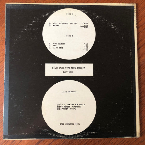Miles Davis With Jimmy Forrest : Lady Bird (LP, Album)