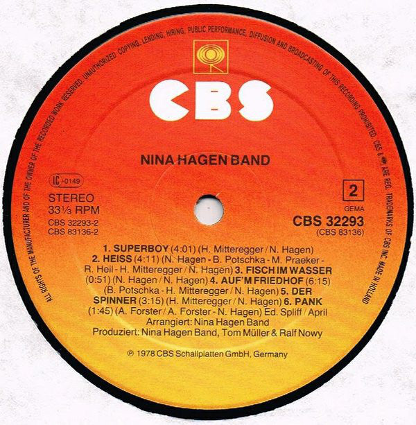 Nina Hagen Band ~ Nina Hagen Band (Vinyl) - Djungel & Jazz