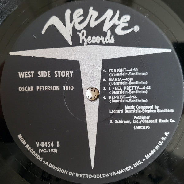 The Oscar Peterson Trio ~ West Side Story (Vinyl) - Djungel & Jazz
