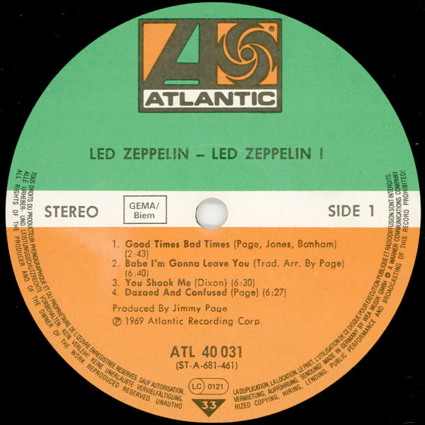 Led Zeppelin ~ Led Zeppelin (Vinyl) - Djungel & Jazz