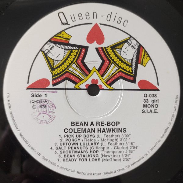 Coleman Hawkins : Bean A Re-Bop (LP, Comp, Mono)