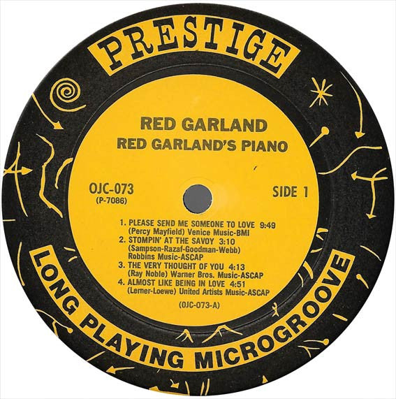Red Garland With Paul Chambers And Art Taylor ~ Red Garland's Piano (Vinyl) - Djungel & Jazz