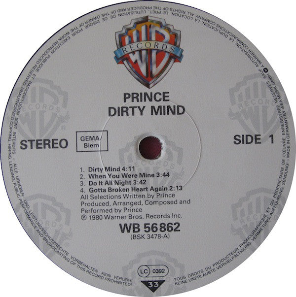 Prince ~ Dirty Mind (Vinyl) - Djungel & Jazz