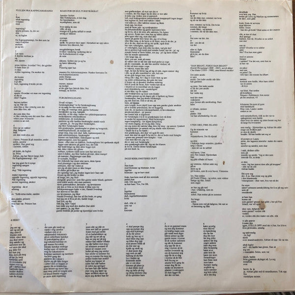 Jan Erik Vold Og Chet Baker ~ Blåmann! Blåmann! (Vinyl) - Djungel & Jazz
