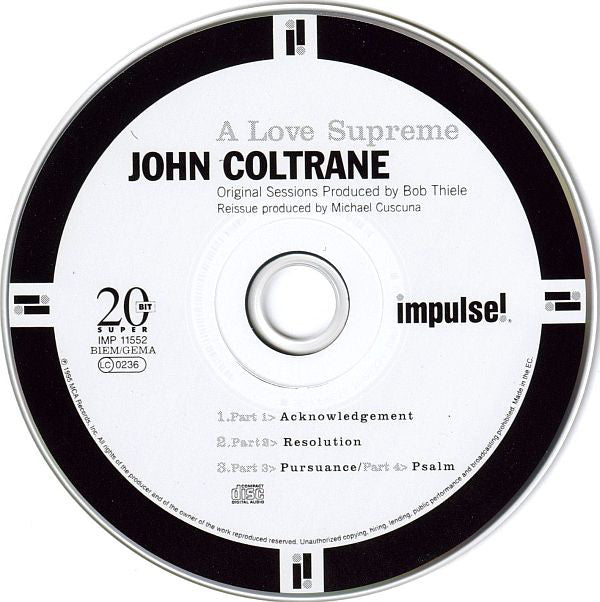 John Coltrane ~ A Love Supreme (Vinyl) - Djungel & Jazz