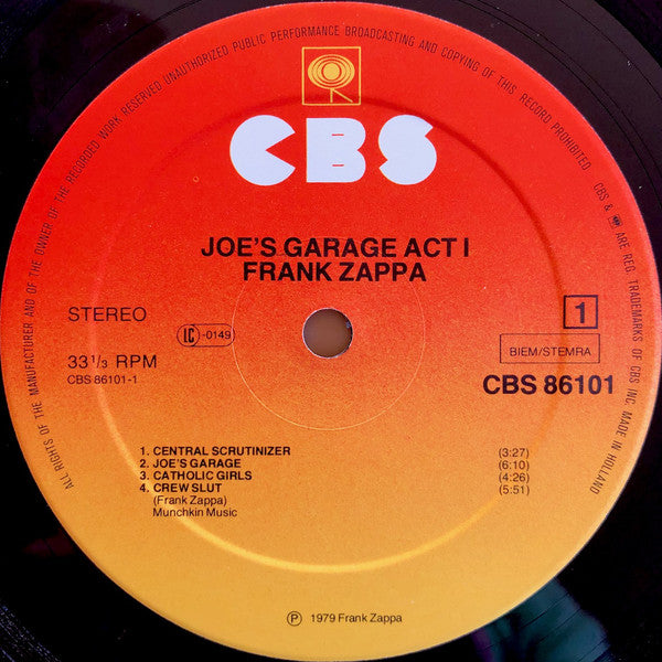 Zappa ~ Joe's Garage Act I (Vinyl) - Djungel & Jazz