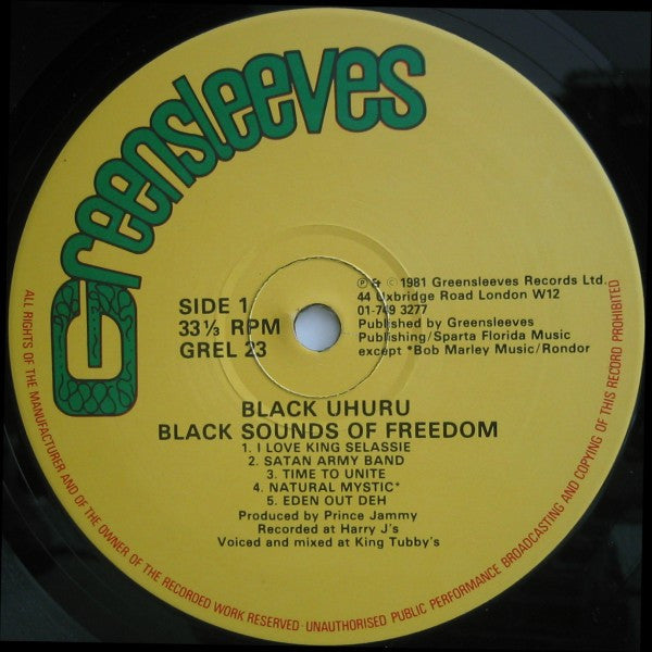 Black Uhuru ~ Black Sounds Of Freedom (Vinyl) - Djungel & Jazz