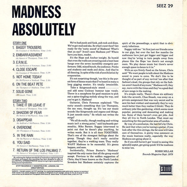 Madness ~ Absolutely (Vinyl) - Djungel & Jazz
