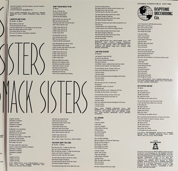 The Womack Sisters ~ The Womack Sisters (Vinyl) - Djungel & Jazz