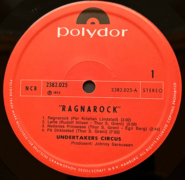 Undertakers Circus ~ Ragnarock (Vinyl) - Djungel & Jazz