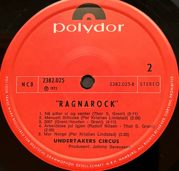 Undertakers Circus ~ Ragnarock (Vinyl) - Djungel & Jazz