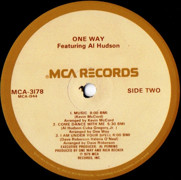 One Way Featuring Al Hudson : One Way Featuring Al Hudson (LP, Album, Glo)