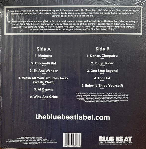 Prince Buster : Prince Buster Blue Beat Hits (LP, RM)