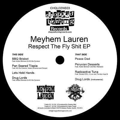 Meyhem Lauren : Respect The Fly Shit EP (12", EP, Ltd, Bla)