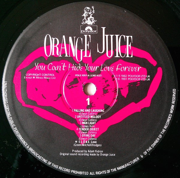Orange Juice ~ You Can't Hide Your Love Forever (Vinyl) - Djungel & Jazz