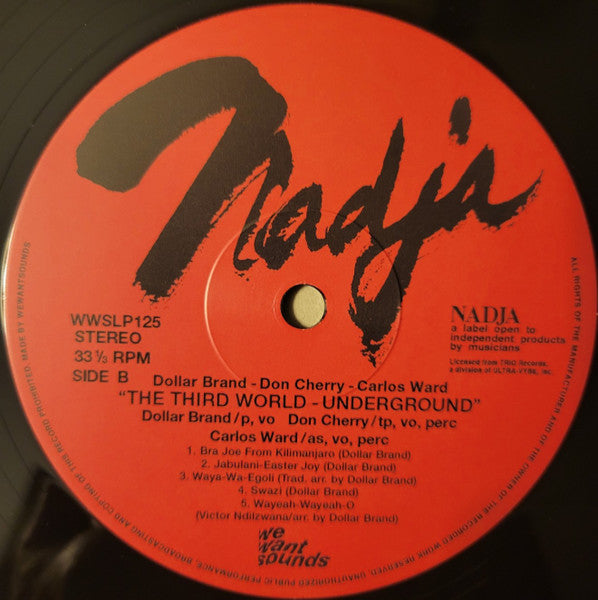 Dollar Brand / Don Cherry / Carlos Ward : The Third World-Underground (LP, Album, RE, RM)